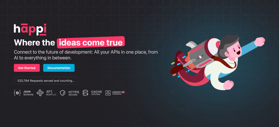 Captura del proyecto Happi.dev